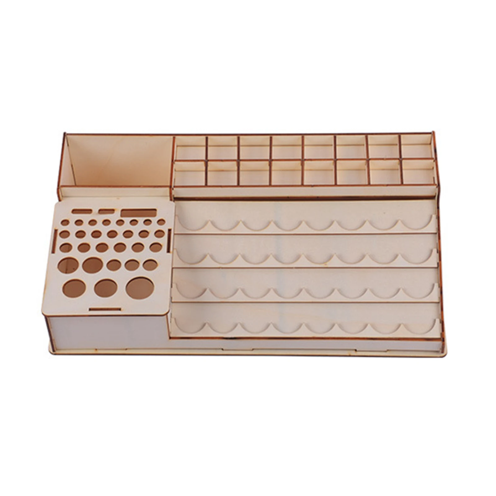 

DIY Wooden Modular Paint Rack Container Multifunction Paint Tool Holder Storage Organizer - S/M/L/XL