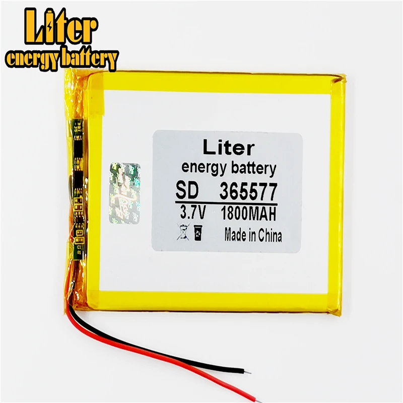 

365577 3,7 V 1800mah литий-полимерный аккумулятор планшета с защитной платой для MP4 GPS планшетных ПК PDA Free Sh