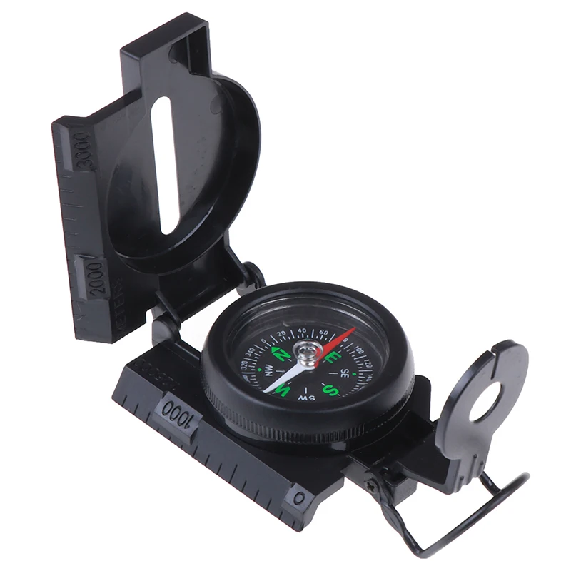 Hot sale Portable Army Green Folding Lens Compass Military Multifunction Boat Dashboard Dash Mount Outdoor tools |