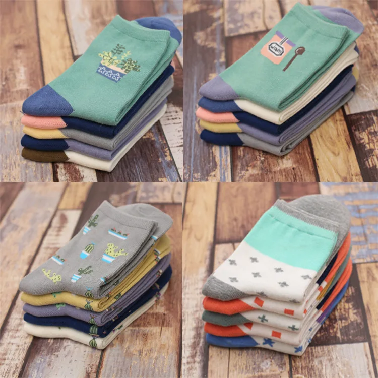 Женские повседневные короткие носки из хлопка с милым рисунком оптом|socks pattern|socks