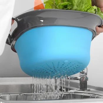 

Collapsible Colander Food Grade Silicone Kitchen Fruit Vegetable Strainer Basket Folding YE-Hot