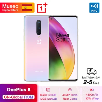 

Global Rom OnePlus 8 5G Smartphone Snapdragon 865 Octa Core 6.55'' 90Hz AMOLED Screen 48MP Triple Cams 4300mAh Warp Charge 30T