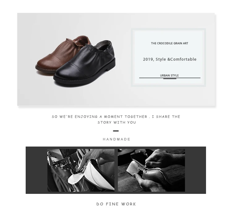 Tastabo/Женская обувь ручной работы из натуральной кожи; Повседневная рабочая обувь для вождения в простом стиле; цвет черный, коричневый, S3709-2; мягкая обувь на плоской подошве; Размеры 35-40