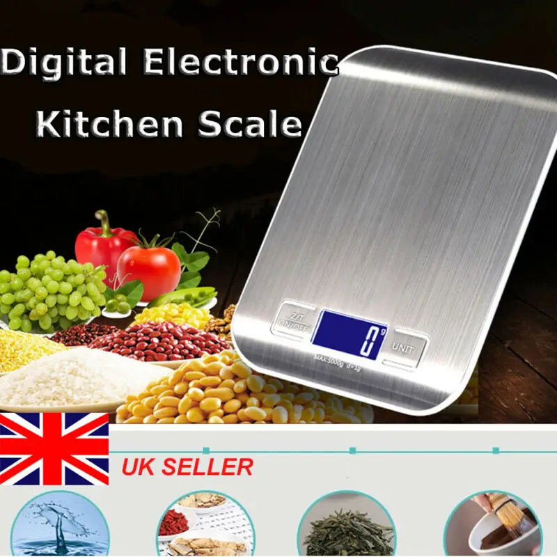 

5kg/10kg Household Kitchen Scale Electronic Food Scales Diet Scales Measuring Tool Slim LCD Digital Electronic Weighing Scale