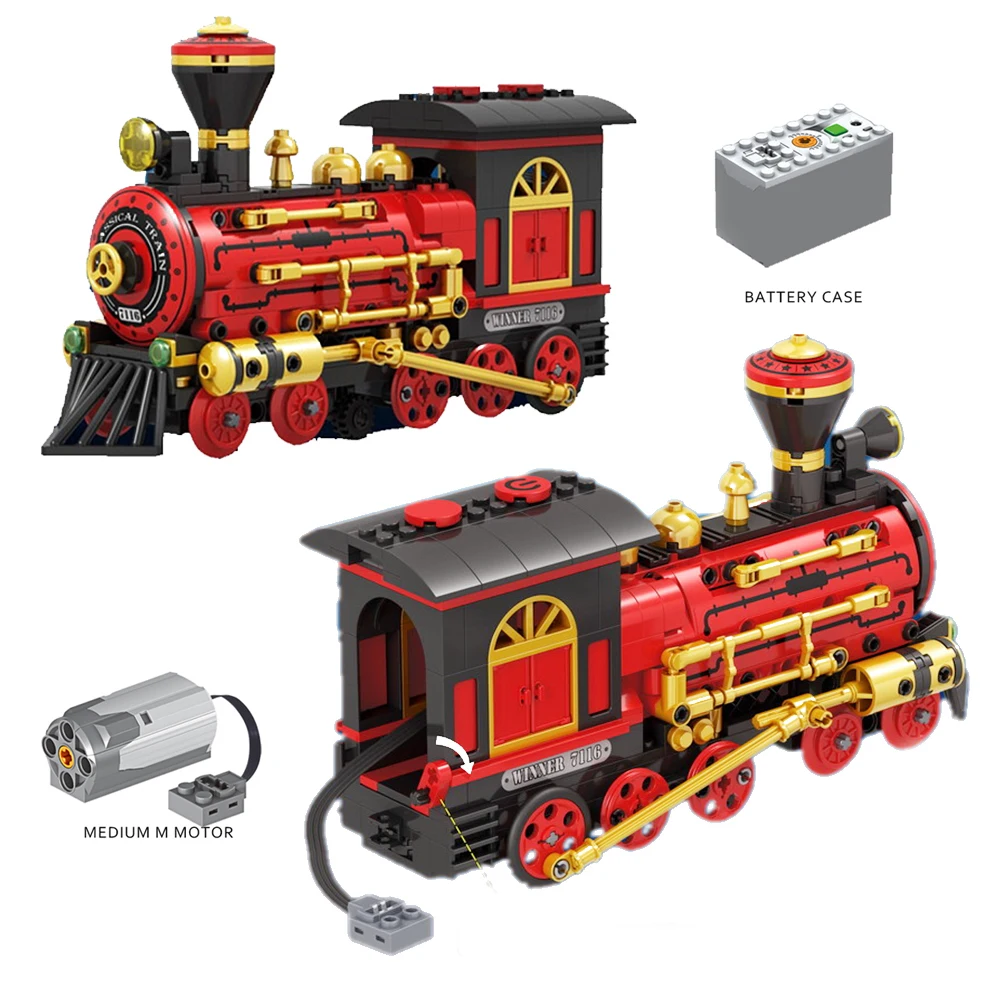 

Compatible Technic Electric Diy Motor British City Train Toy Engine Sets Model Building Blocks Bricks Power Function Kit