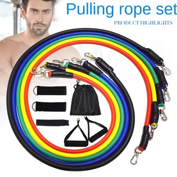 

11 Elastic Rope Fitness Men Resistance with the Tension Field Pectoral Muscle Training Home Fitness Equipment Tension Rope Kit
