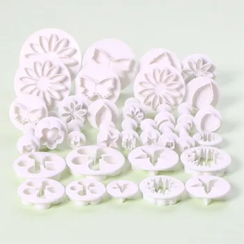 

Sugarcraft Cake Decorating Tool 33pcs/set 10 Styles Fondant Plunger Cutters Baking Tools Cookie Biscuit Cake Mold Accessories