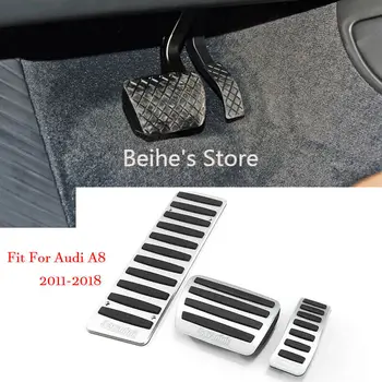 

Car Alloy Accelerator Gas Brake Footrest Pedal Plate Pad Cover Fit For Audi A8 11-18