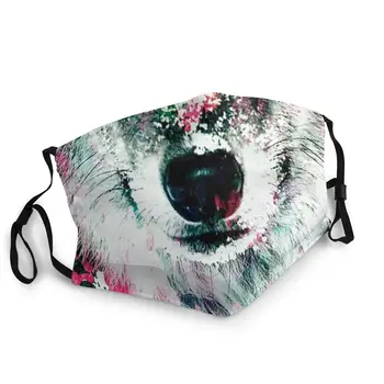 

Wolf Adult Reusable Mouth Face Mask Pattern Dust Mask Protection Cover Respirator Mouth Muffle