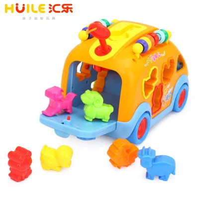 

Department of Music 988 Car Bus Children Early Childhood Educational Music Boy Electric Toy Car Building Blocks Matching Race Ca