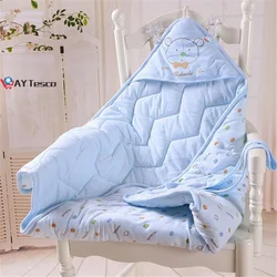 AY TescoBaby Manta de algodón para recién nacido, ropa de cama suave con estampado, saco de dormir, edredón para bebé, 90x90cm