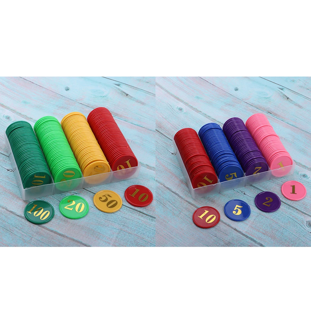 320Pcs Board Game Poker Chips Casino Game Recreation Money Chips Set