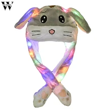 Зимняя шапка унисекс, милый теплый светильник, мультяшная плюшевая шапка, шапка с заячьими ушками, теплая шапка с милым Кроликом, новая плюшевая шапка D26