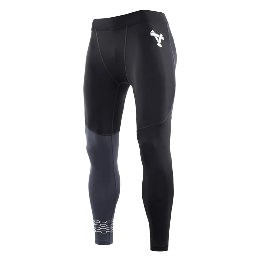 Men Compression Pants Workout Fitness Legging Tights Sports Pants Black Grey