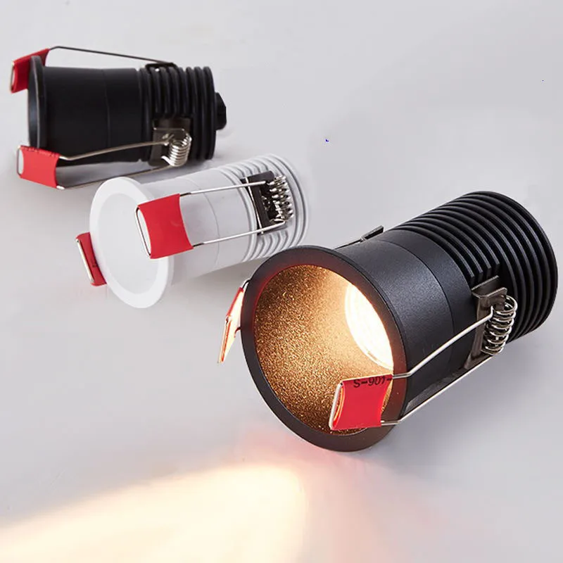 Mini LED downlight COB 7W 5W 3W dimmable 110V 220V recessed spotlight ceiling lamp for wine cabinet light