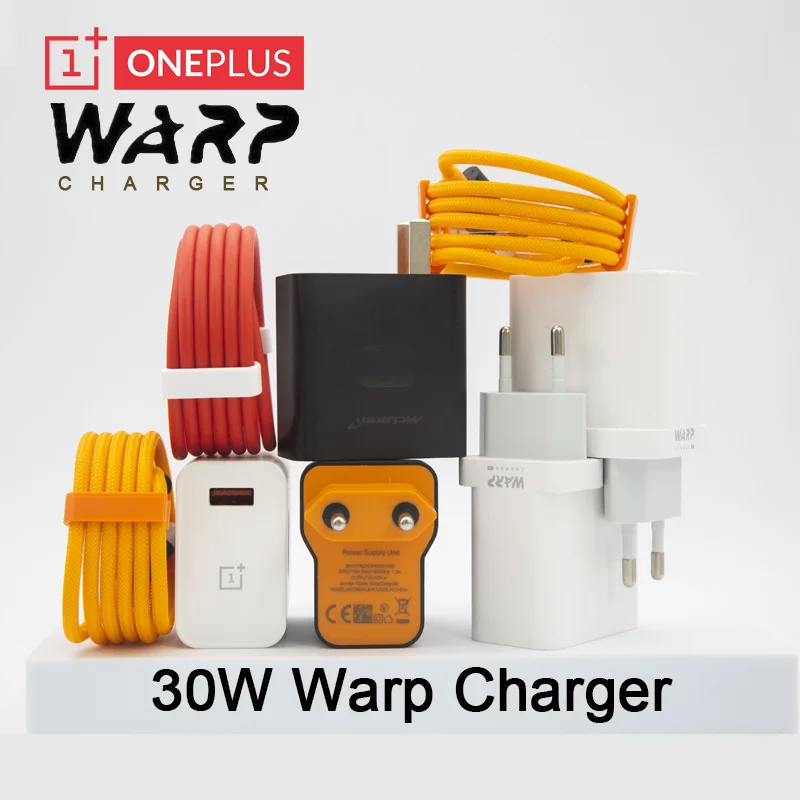 

Oneplus Charger 30W Origianl Warp Charger Power Adapter EU US 1M 1.5M 2M USB Type C Cable For Oneplus 8 Pro 7 7T Pro