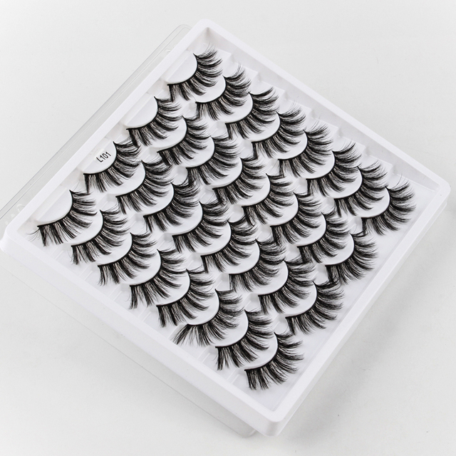 16/20 Pairs Soft 3D Mink Lashes Faux Thick Natural Long False Eyelashes Cosmetic Makeup Tool Extension Eye Lashes
