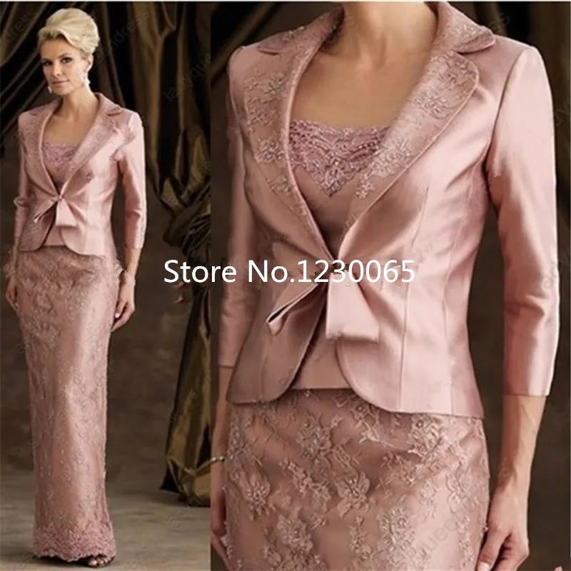 Vestido de noiva festa, атласные вечерние платья в пол, платья для матери невесты с жакетом