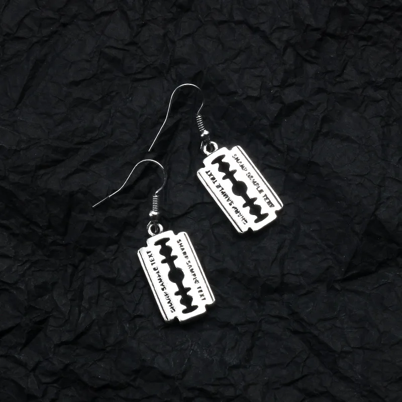 Adorably Sinister Razor Blade Earrings - ALTstyled - Breaking Fashion with  Alternative, Punk and Gothic Decor, Apparel and Accessories