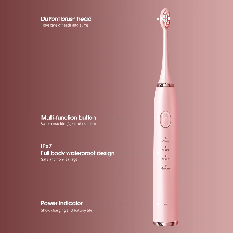 2020 New Electric Toothbrush Toothbrush Sonic Ultrasonic Brush IPX7 Waterproof Sonic Toothbrush Recharge Sterilization Discount 2020 New Electric Toothbrush Toothbrush Sonic Ultrasonic Brush IPX7 Waterproof Sonic Toothbrush Recharge Sterilization Discount