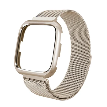 

Luxury Milanese Magnetic Stainless Steel Strap Watch Band Frame For Fitbit Versa Watch Replacement Watchbands Accessories