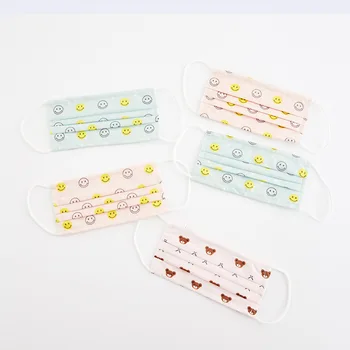 

Cartoon Pattern Baby Children Disposable Masks 3-Layer Kids Mouth Masks Girls Boys Breathable Earloop Face Mask with CE FDA