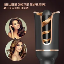 Automatic Hair Curling Iron with Ceramic Ionic Barrel Auto Rotating Hair Curling Wand Professional Hair Curler Styling Tool