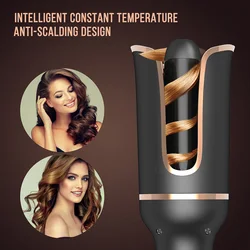 Automatic Hair Curling Iron with Ceramic Ionic Barrel Auto Rotating Hair Curling Wand Professional Hair Curler Styling Tool