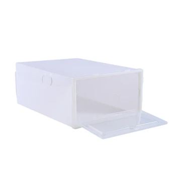 

6PCS Durable Plastic Shoe Boxes Flip Shoes Box Thickened Transparent Drawer Case Stackable Shoe Organizer Storage Shoe Rack