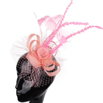 

Free shipping 17 color high quality fascinators nice wedding accessories sinamay fascinator hats event occasion headwear XMF242