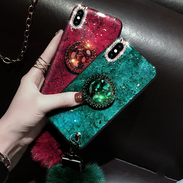 Comely Fashion Kickstand Glossy Marble Phone Case For Huawei Honor8X Honor7X Honor20 Honor20pro Y7Prime Y5 Y6Prime Y9 2019 |