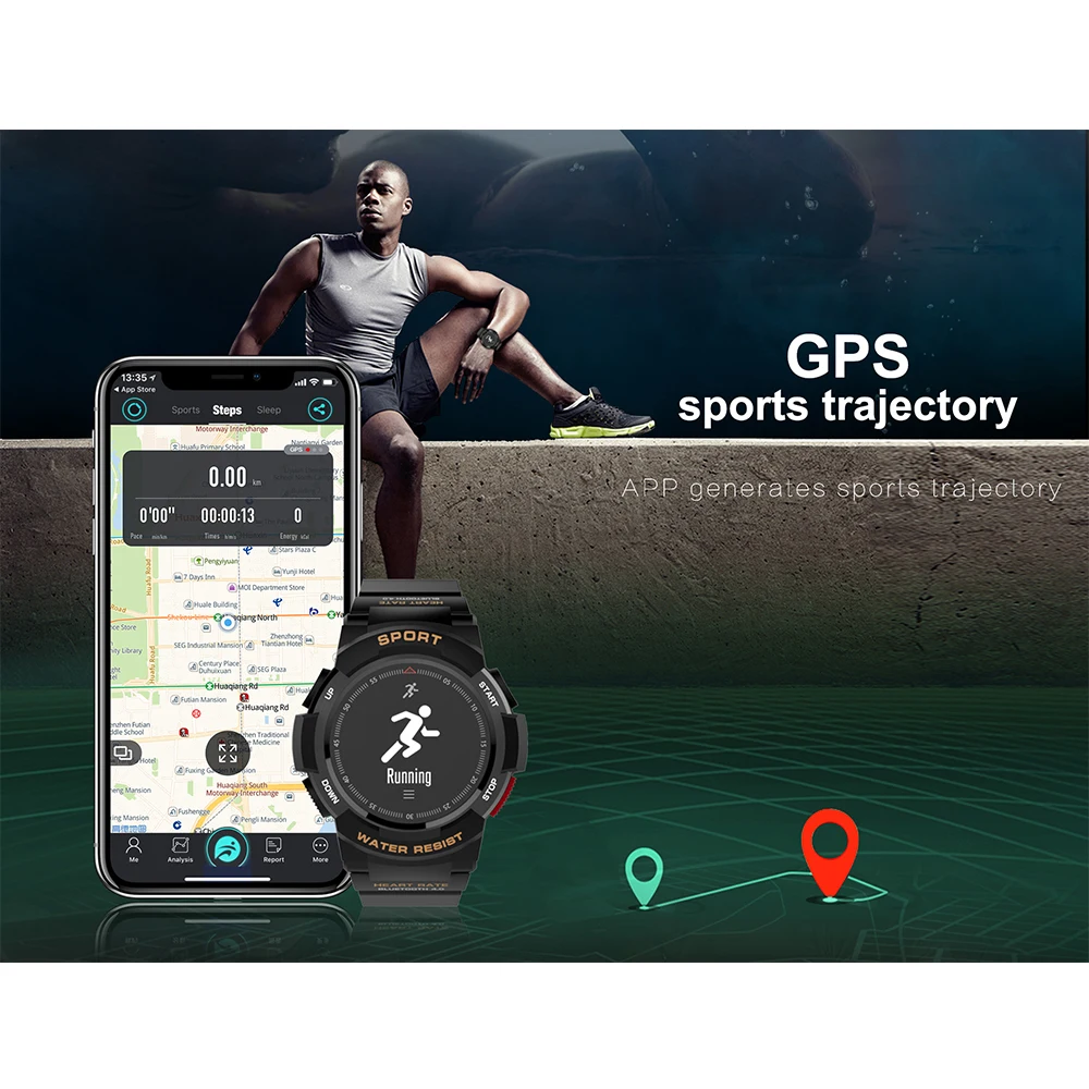 Уличные Смарт-часы для мужчин IP68 Водонепроницаемые Смарт-часы монитор сердечного ритма gps Спорт фитнес-трекер для Android IOS