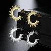 Stainless Steel Jewelry Geometric Earrings For Women Best Half Circle Spiked Femme Charm Earrings Party Best Wedding Gifts 6