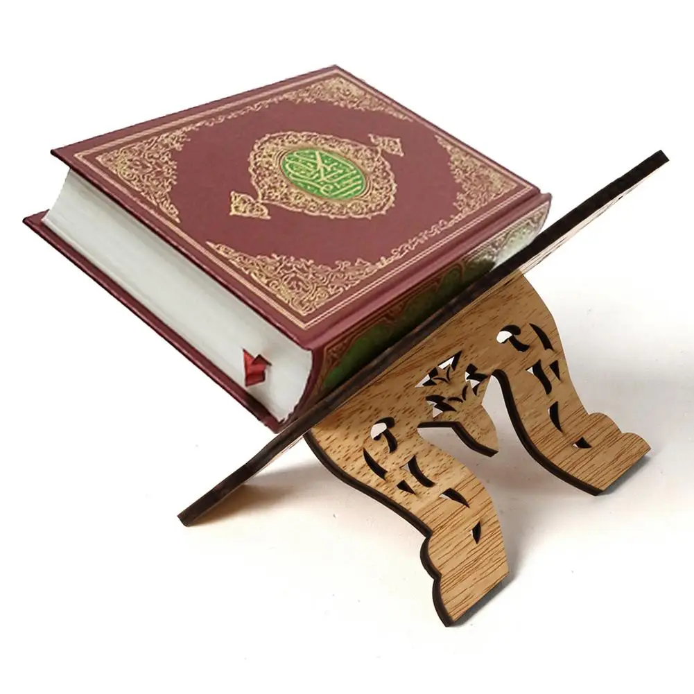 

Wooden Eid al-Fitr Islamic book shelf Bible frame Kuran Quran Koran Holy Book Stand Holder Rehal Islam Home Decoration