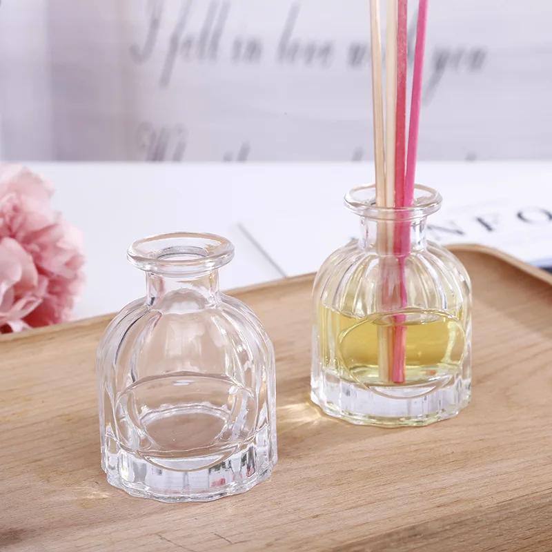 

5pcs 45ml Aroma Glass Bottle Rattan Fragrance Diffuser No Fire Perfume Bottle Scent Volatilization Glass Container Home Decor