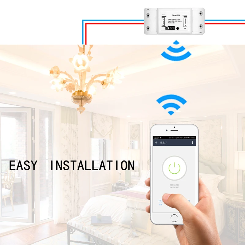  DIY WiFi Smart Light Switch Universal Breaker Timer Smart Life APP Wireless Remote Control Works wi - 33003287460