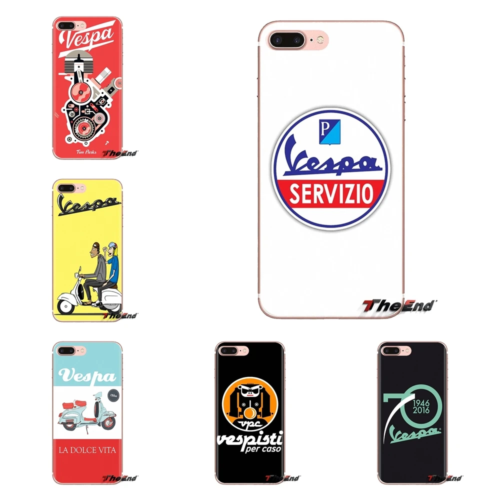 

For Xiaomi Redmi 4A S2 Note 3 3S 4 4X 5 Plus 6 7 6A Pro Pocophone F1 Vespa Scooter Transparent Soft Shell Covers