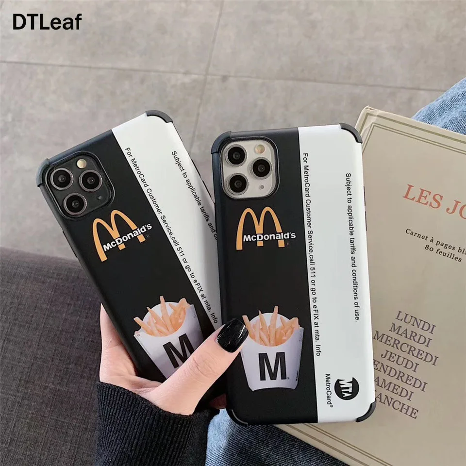DTLeaf модный ударопрочный чехол McDonald's MetroCard для iPhone 7 7plus 8 8plus 11 pro X Xs Max Xr Жесткий