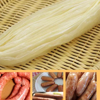 

Dried Sausage Collagen Casing Shell Natural Collagen Casing Sausage Casings Edible Hot Dog Roast Sausage Kitchen Tools 2.5m