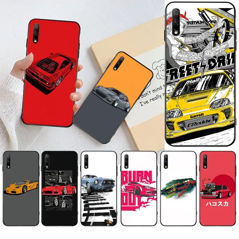 YJZFDYRM Tokyo Drift Sport Car JDM чехол для телефона Huawei Honor 30 20 10 9 8 8x 8c v30 Lite view pro | Мобильные