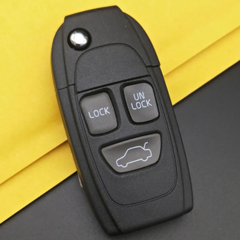 3 Button OkeyTech для Volvo S60 XC90 V50 S40 V70 S60 S70 S80 XC70 модифицированный откидной Складной автомобильный ключ чехол NE66 лезвие отправка переключателя - Цвет: 3 Button