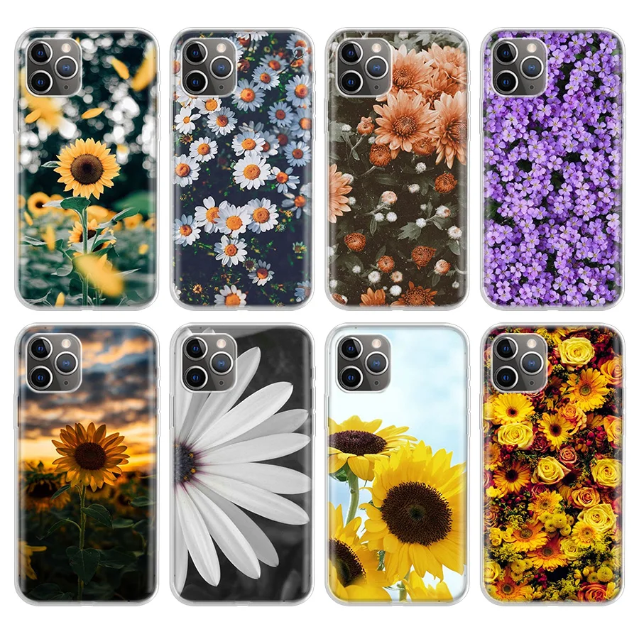 

Great Aesthetic art Pink Yellow Sunflower Rose Phone Case For Apple iPhone 11 Pro 6 6S 7 8 Plus 10 X XS MAX XR 5 5S SE Phone Cas