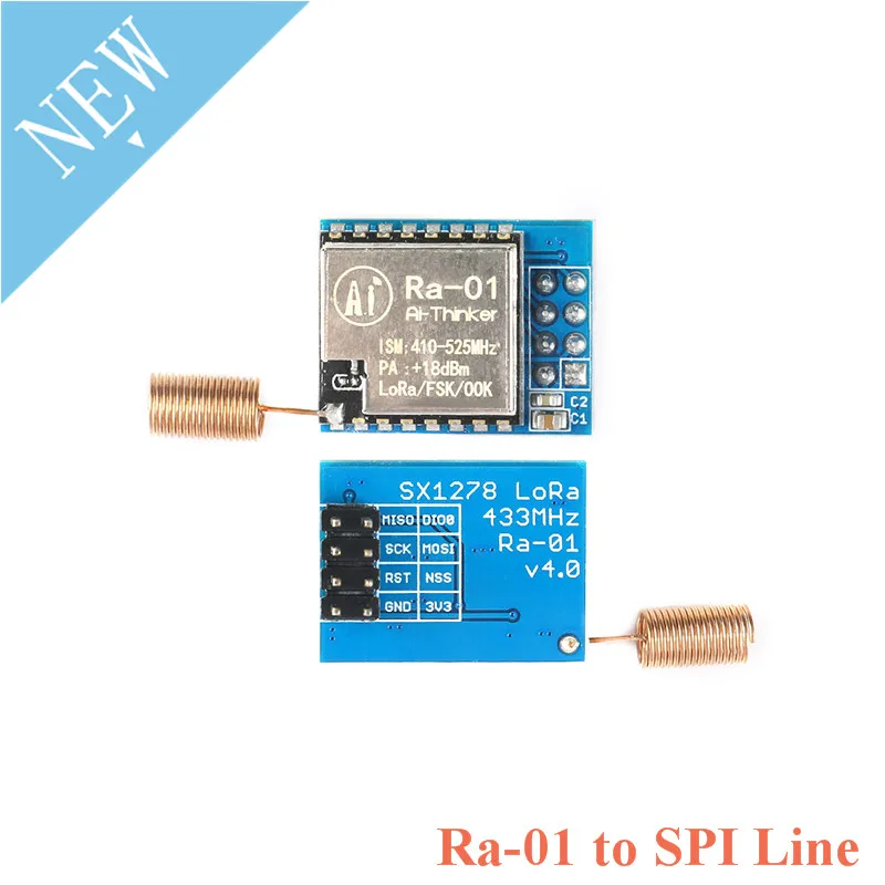 SX1278 LoRa модуль Ra-01Ra-02 LoRa распределенный спектр беспроводной модуль передачи 433 МГц/SPI DIP переводчик Ra-01 Ra-02 для умного дома - Цвет: Ra-01 to SPI Line