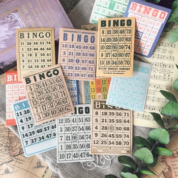 

15Pcs/Bag Vintage European BIngo Card Sticker DIY Craft Scrapbooking Album Junk Journal Planner Decorative Stickers