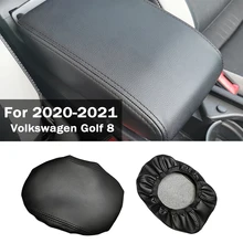 

Armrest Storage Box Cover Protective Leather Case For VW Volkswagen GOLF 8 GOLF8 2020-20211 Seat Pads