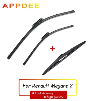 

APPDEE LHD Wiper Front Rear Wiper Blades Set For Renault Megane 2 Hatchback 2006 2007 2008 Windshield Windscreen Window 24"18"9"