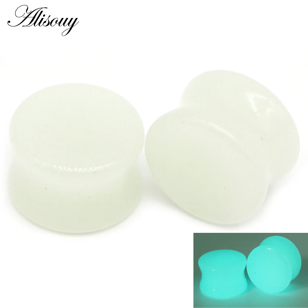 Body Piercing Jewelry 2PCS Natural Organic Stone Ear Plugs Flesh Tunnels Gauges 6mm-16mm Ear Expanders Stretchers