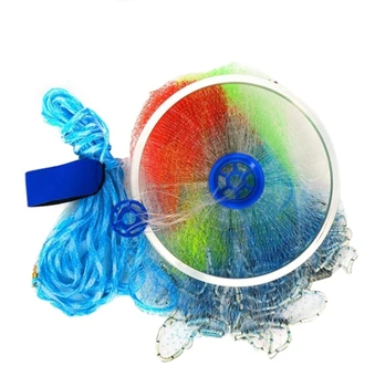

NEW-2.4M Durable Sinker Bait Outdoor Fishing Hand Casting Net Hand Cast Fish Catching Nylon Mesh