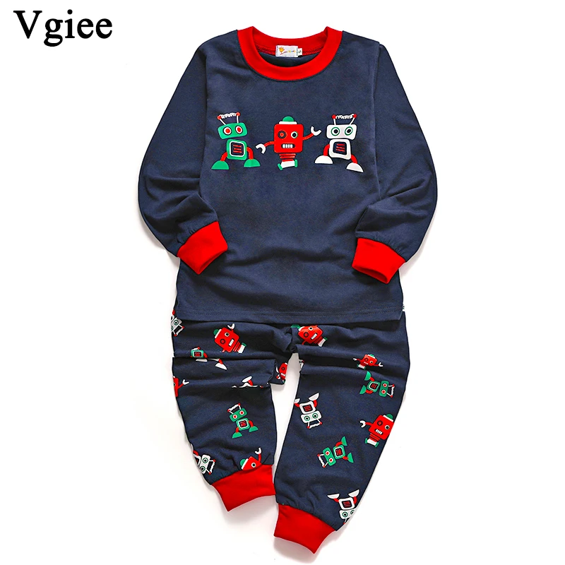 

Vgiee Kids Clothes Cotton Full Cartoon for Robot O-Neck Children Clothes Boys Set Kids 2019 Fall Winter Clothes Outfits CC200