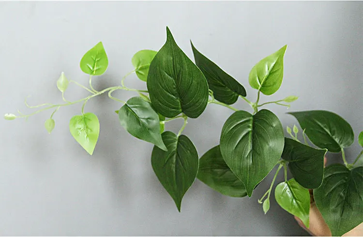 Ротанг, искусственные растения Evergreen scindapsus, лист лозы, искусственные растения с цветами, для дома, стены, свадьбы, вечеринки, декор для магазина, украшения сада